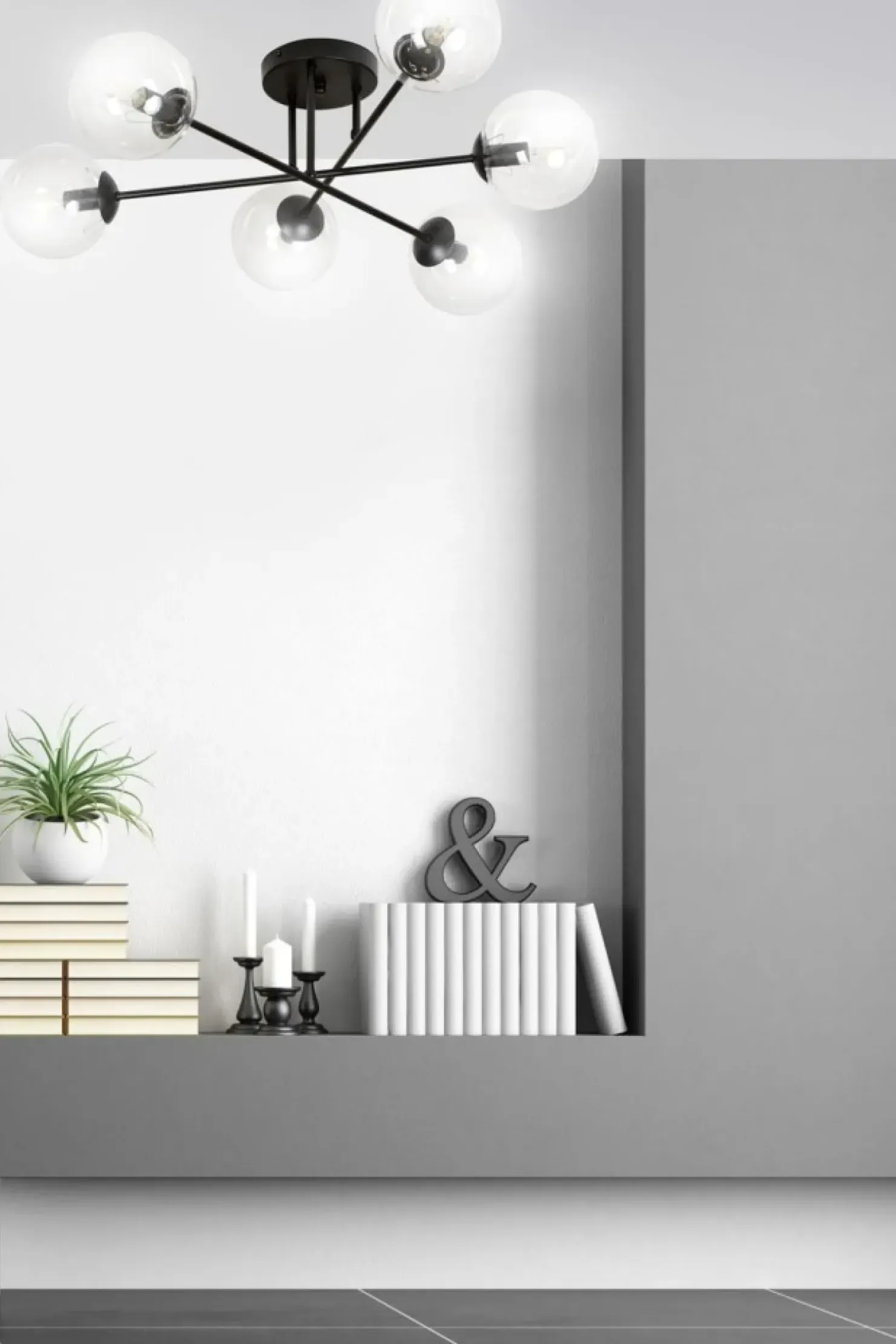 Discount Sklep Kaja Lampa sufitowa z przezroczystymi kloszami 831/6B | Kaja Oświetlenie