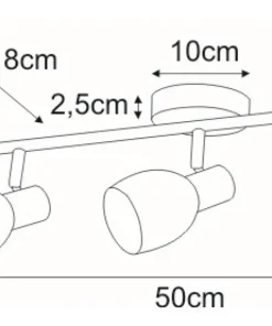 Lampa sufitowa z reflektorami na listwie K-8001/3 EMBO | Kaja*Sklep Kaja Cheap