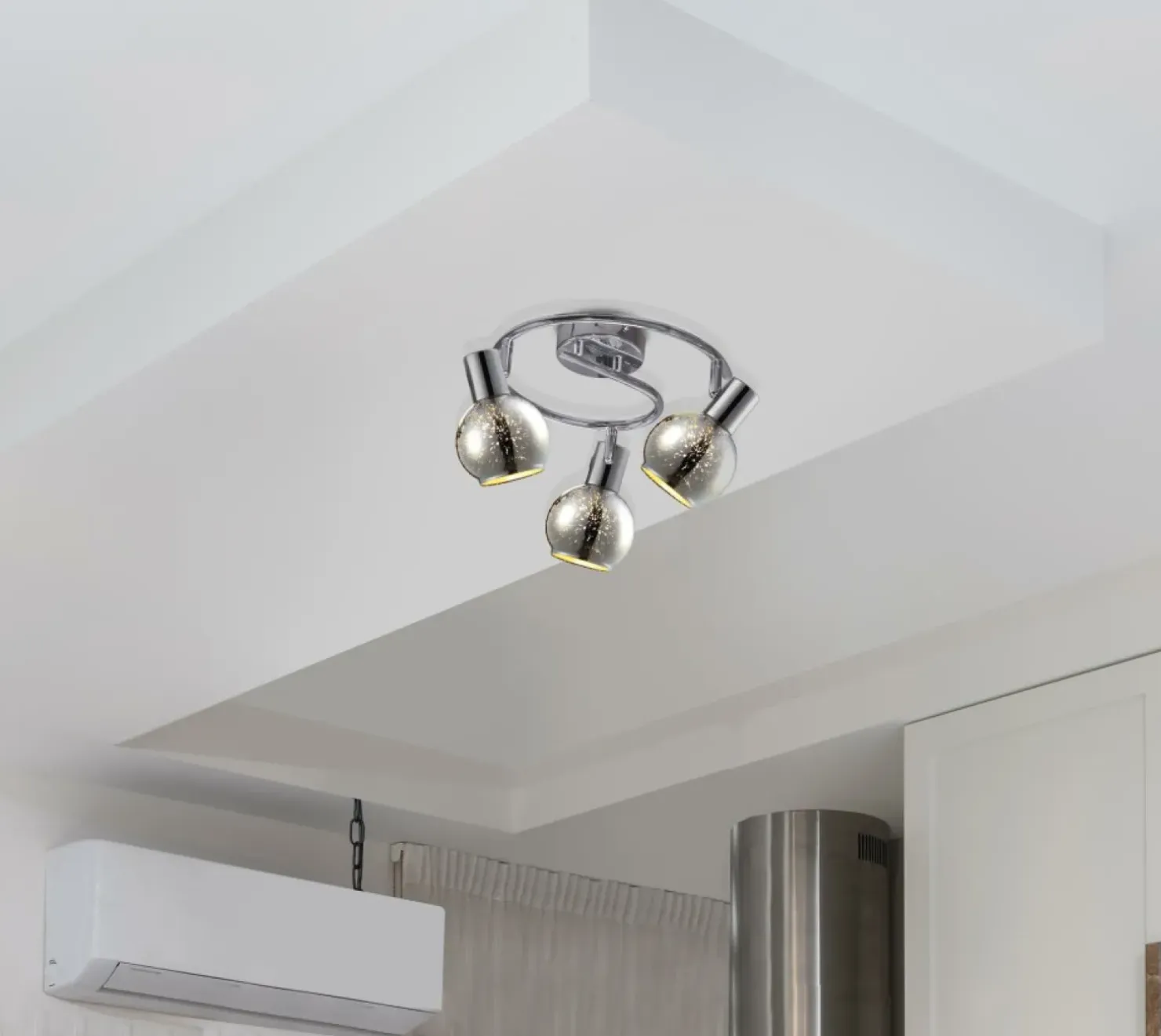 Store Sklep Kaja Lampa sufitowa z reflektorami K-8003-3G CHR GALAXY I | Kaja chrom