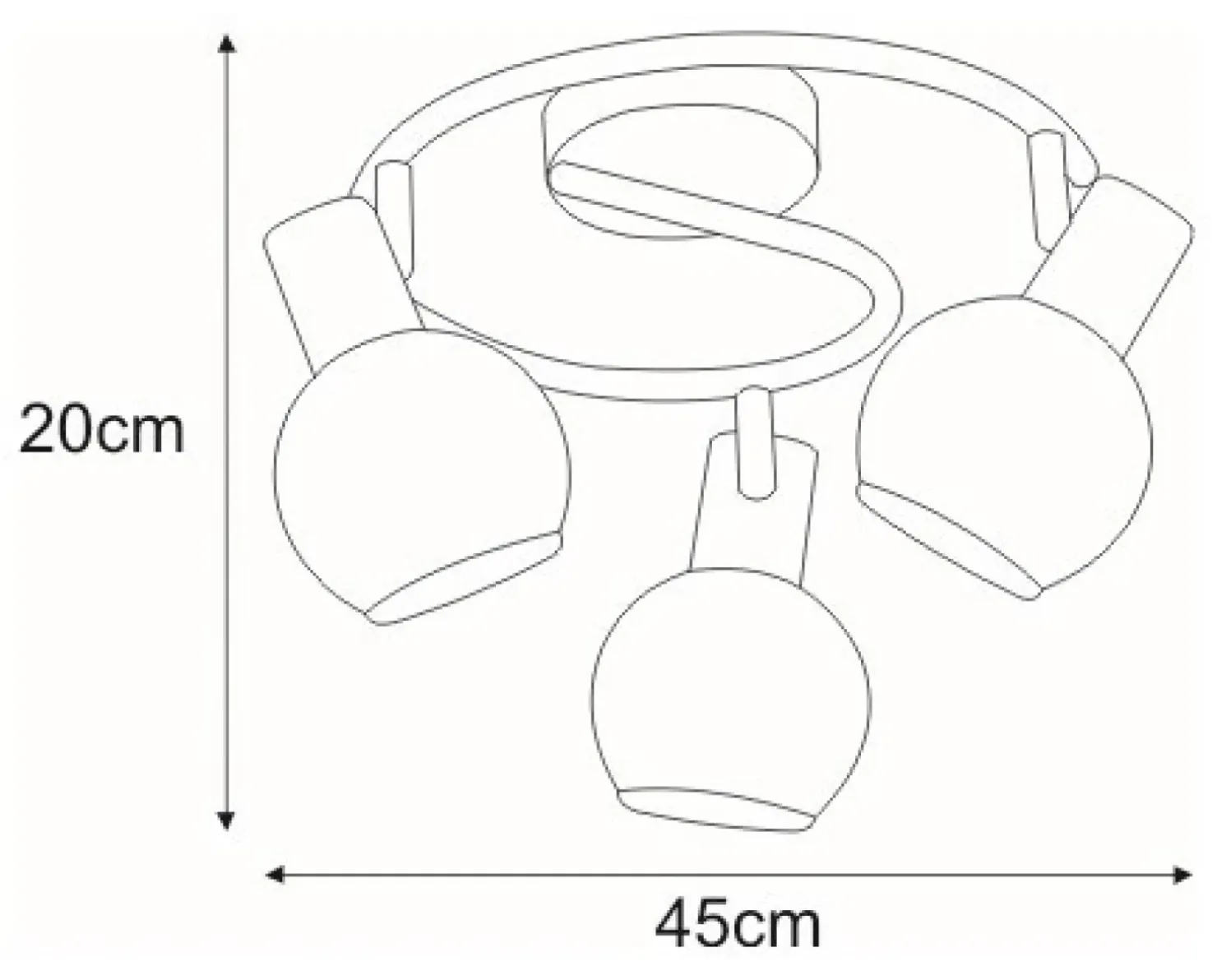 Store Sklep Kaja Lampa sufitowa z reflektorami K-8003-3G CHR GALAXY I | Kaja chrom