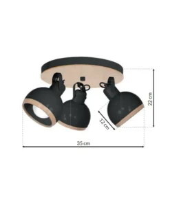 Sale Sklep Kaja Lampa sufitowa z regulowanym kątem świecenia MLP8659 z serii OVAL | Kaja Oświetl czarny