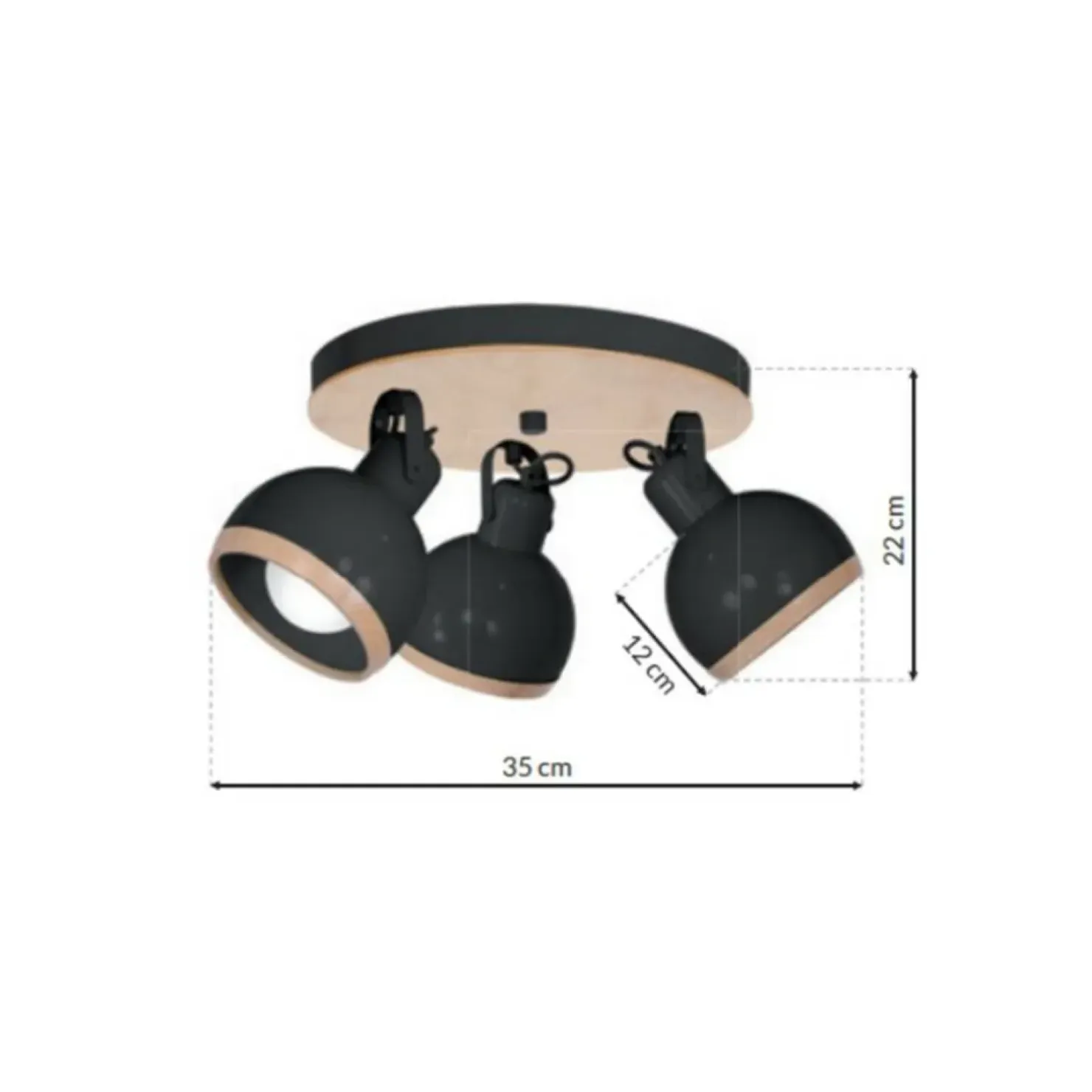 Sale Sklep Kaja Lampa sufitowa z regulowanym kątem świecenia MLP8659 z serii OVAL | Kaja Oświetl czarny