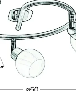 Lampa sufitowa z ruchomym światłem 98-07032 ALABASTER | Kaja*Sklep Kaja New
