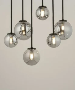 Discount Sklep Kaja Lampa sufitowa z szarymi kloszami na rurkach SIG 33498 TULIA | Kaja