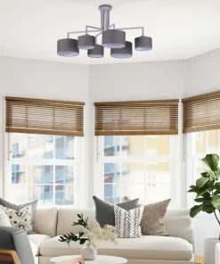 Discount Sklep Kaja Lampa sufitowa z sześcioma abażurami K-4341 SIMONE GRAY | Kaja szary