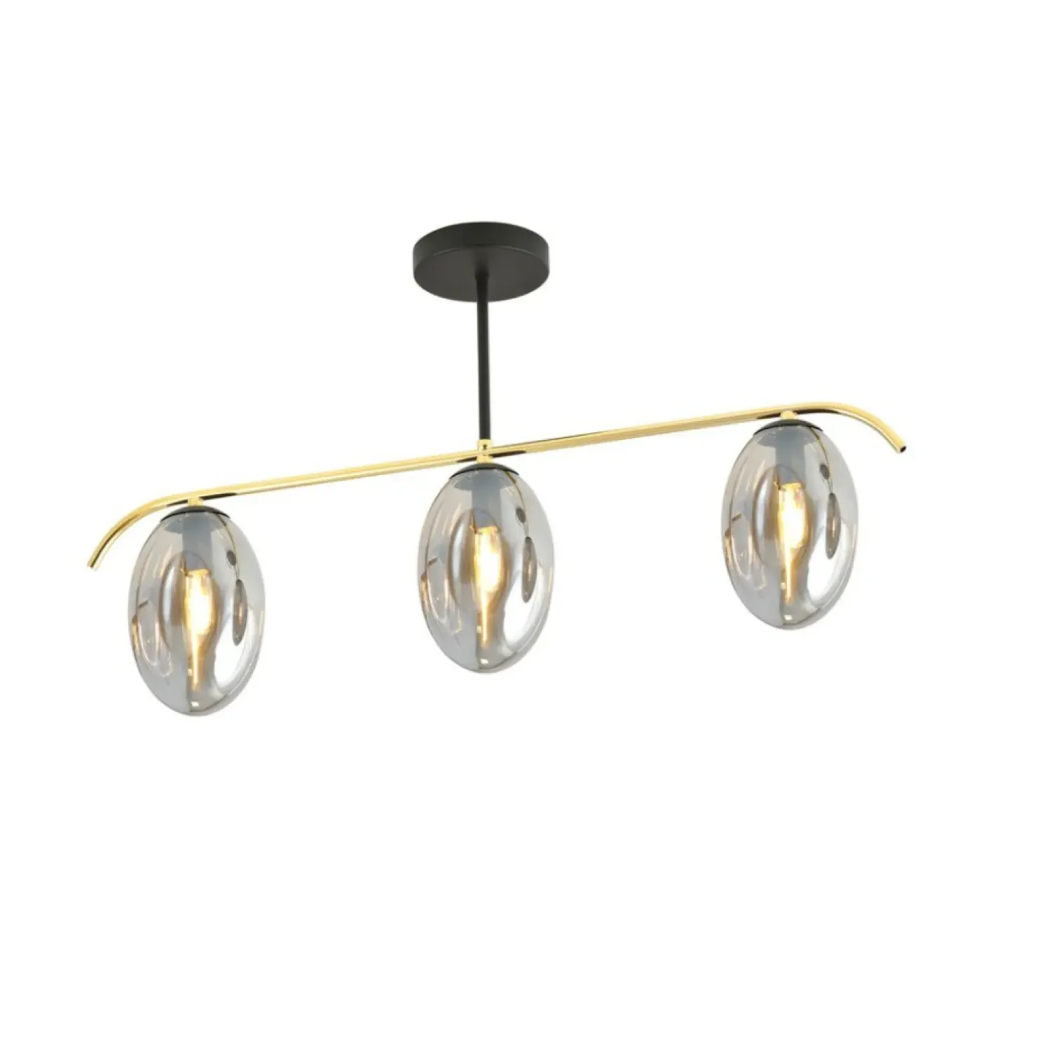 Discount Sklep Kaja Lampa sufitowa z trzema grafitowymi kloszami 1280/3 z serii FINES