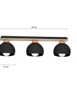 Best Sale Sklep Kaja Lampa sufitowa z trzema punktami świetlnymi MLP6560 z serii DAMA | Kaja Oświetle czarny