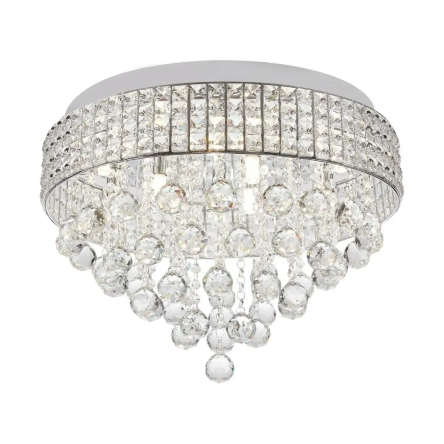 Lampa sufitowa z wiszącymi kryształkami, do salonu 19027-M z serii CAP*Sklep Kaja Best