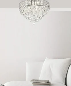 Lampa sufitowa z wiszącymi kryształkami, do salonu 19027-M z serii CAP*Sklep Kaja Best