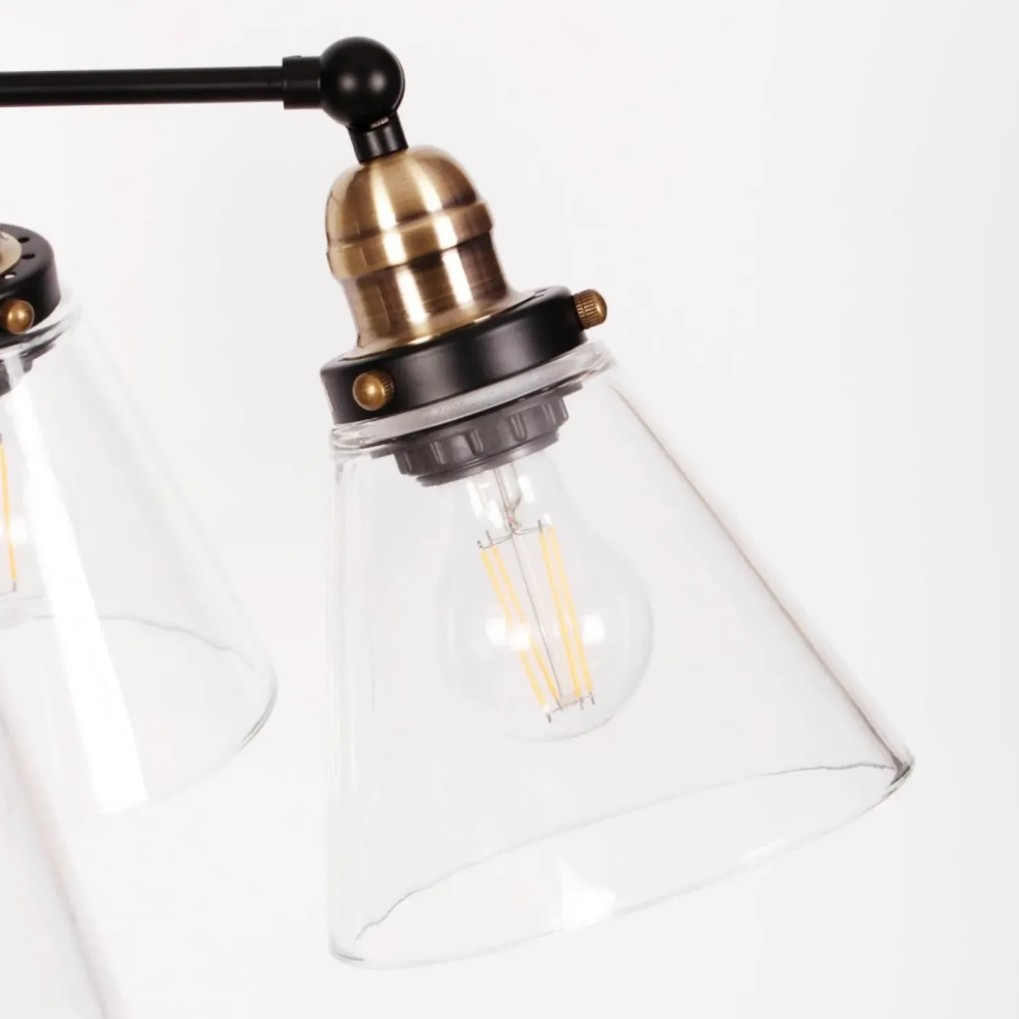 Store Sklep Kaja Lampa sufitowa ze stożkowymi kloszami K-8037B-5 SAMANTA | Kaja czarny