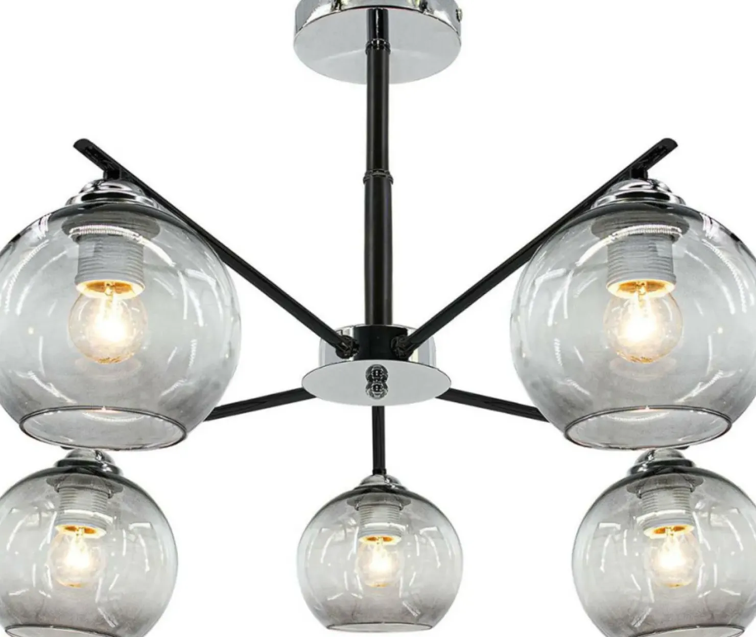 Best Sklep Kaja Lampa sufitowa ze szklanymi kloszami 1859/5 8C BL | Kaja Oświetlenie