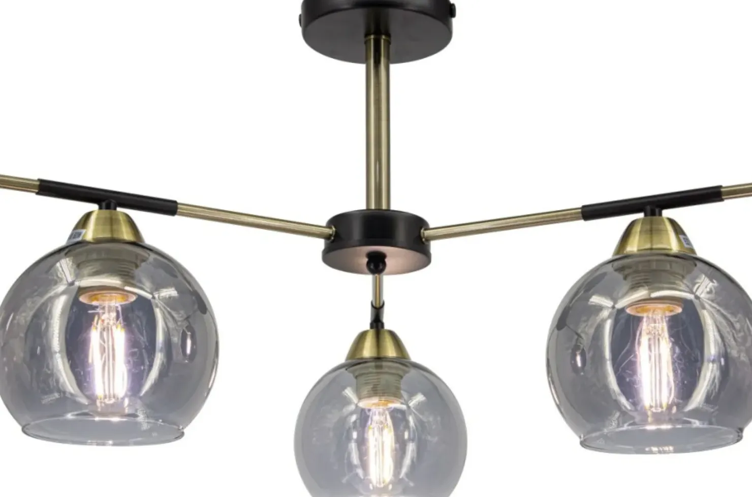 Lampa sufitowa ze szklanymi kloszami 2212/3 BL 21QG z serii CARO*Sklep Kaja Cheap