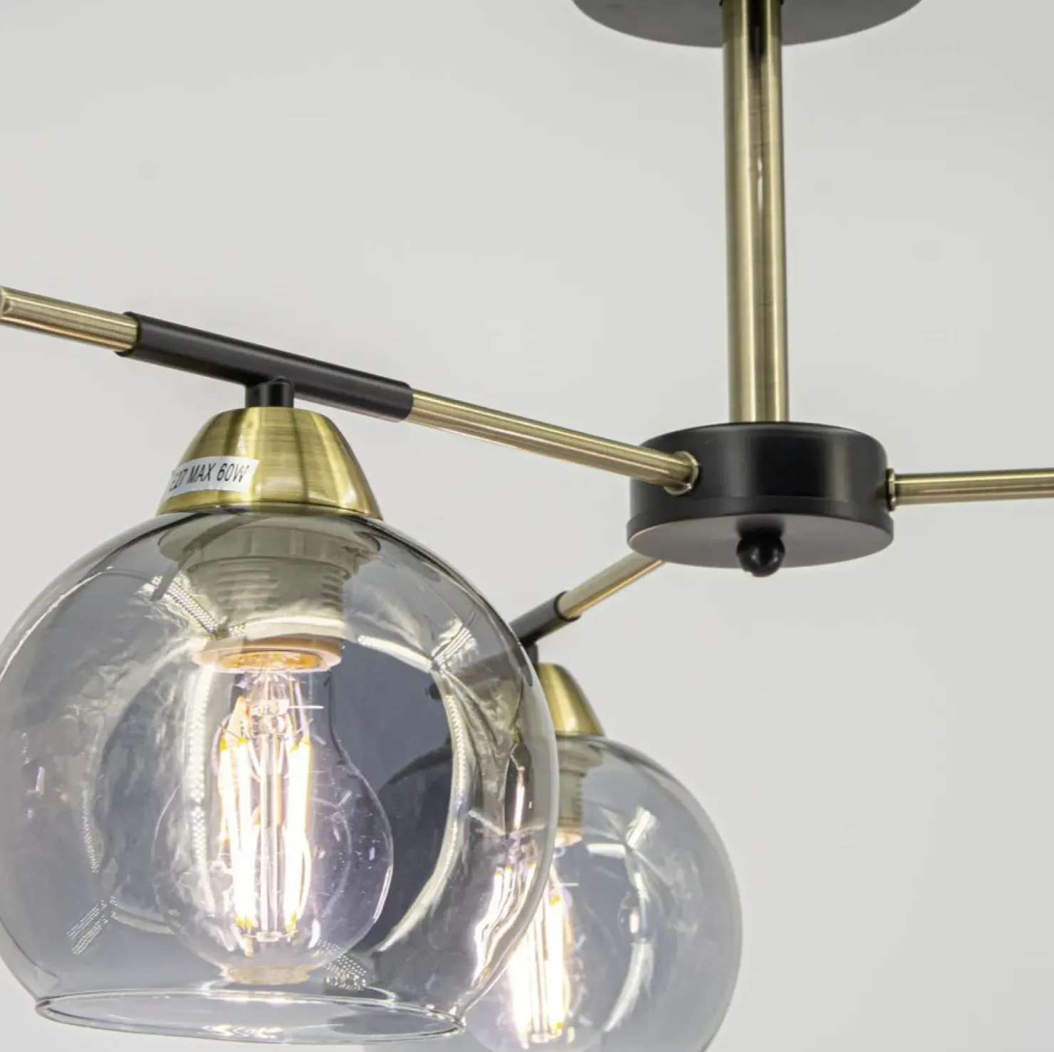 Lampa sufitowa ze szklanymi kloszami 2212/3 BL 21QG z serii CARO*Sklep Kaja Cheap