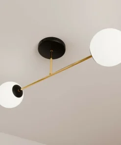 Shop Sklep Kaja Lampa sufitowa ze złotymi elementami 1233/2 z serii MAGNUM | Kaja
