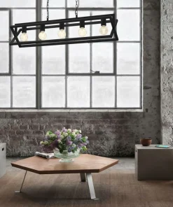 Outlet Sklep Kaja Lampa w stylu industrialnym, na pięć żarówek MLP8564 z serii ARNOLD | Kaja Oświe