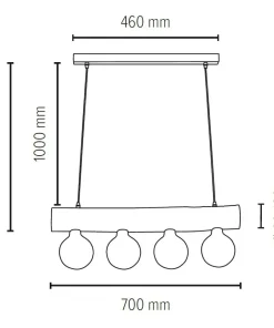 Store Sklep Kaja Lampa wisząca 69880404 z serii TRABO SIMPLE