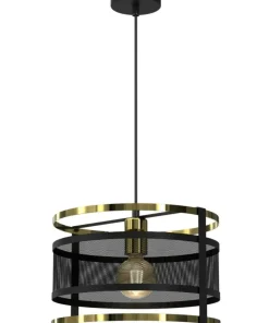 Best Sale Sklep Kaja Lampa wisząca, ażurowa, ze złotymi obręczami LX 3903 z serii RIM