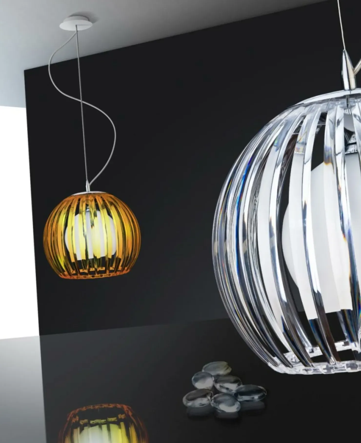 Store Sklep Kaja Lampa wisząca AZ0481 - Arcada M (clear) - AZZARDO transparentny
