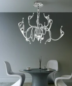Outlet Sklep Kaja Lampa wisząca AZ0044 - Snake Pendant (e) - AZZARDO chrom