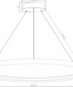 Online Sklep Kaja Lampa wisząca czarny okrąg LED PL210503-800-BK CARLO | Kaja