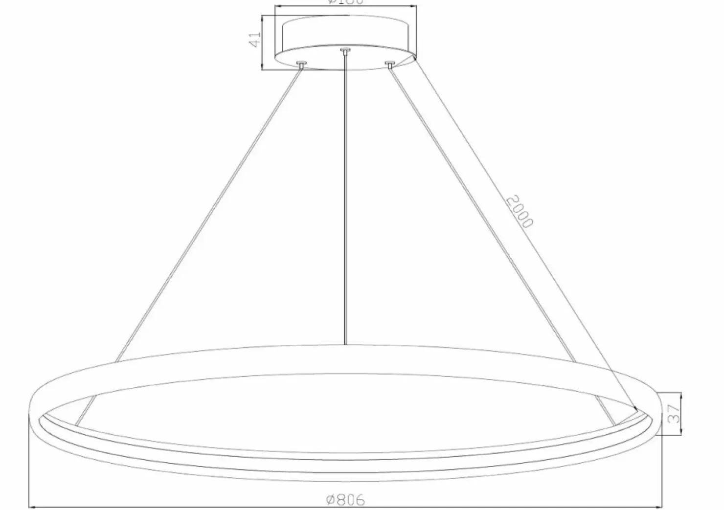 Online Sklep Kaja Lampa wisząca czarny okrąg LED PL210503-800-BK CARLO | Kaja