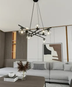 Best Sale Sklep Kaja Lampa wisząca dająca dużo światła, na 8 żarówek 1202/8 z serii ESSA czarny