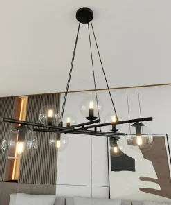 Best Sale Sklep Kaja Lampa wisząca dająca dużo światła, na 8 żarówek 1202/8 z serii ESSA czarny