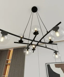 Best Sale Sklep Kaja Lampa wisząca dająca dużo światła, na 8 żarówek 1202/8 z serii ESSA czarny