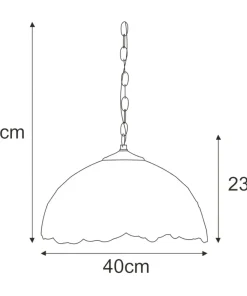 Lampa wisząca, dekoracyjny witraż z różyczkami K-P16835 z serii ROSE*Sklep Kaja Cheap