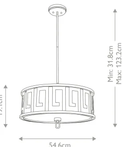 Store Sklep Kaja Lampa wisząca do klasycznego wnętrza GN-LEMURIA-P-L z serii LEMURIA postarzanezłoto