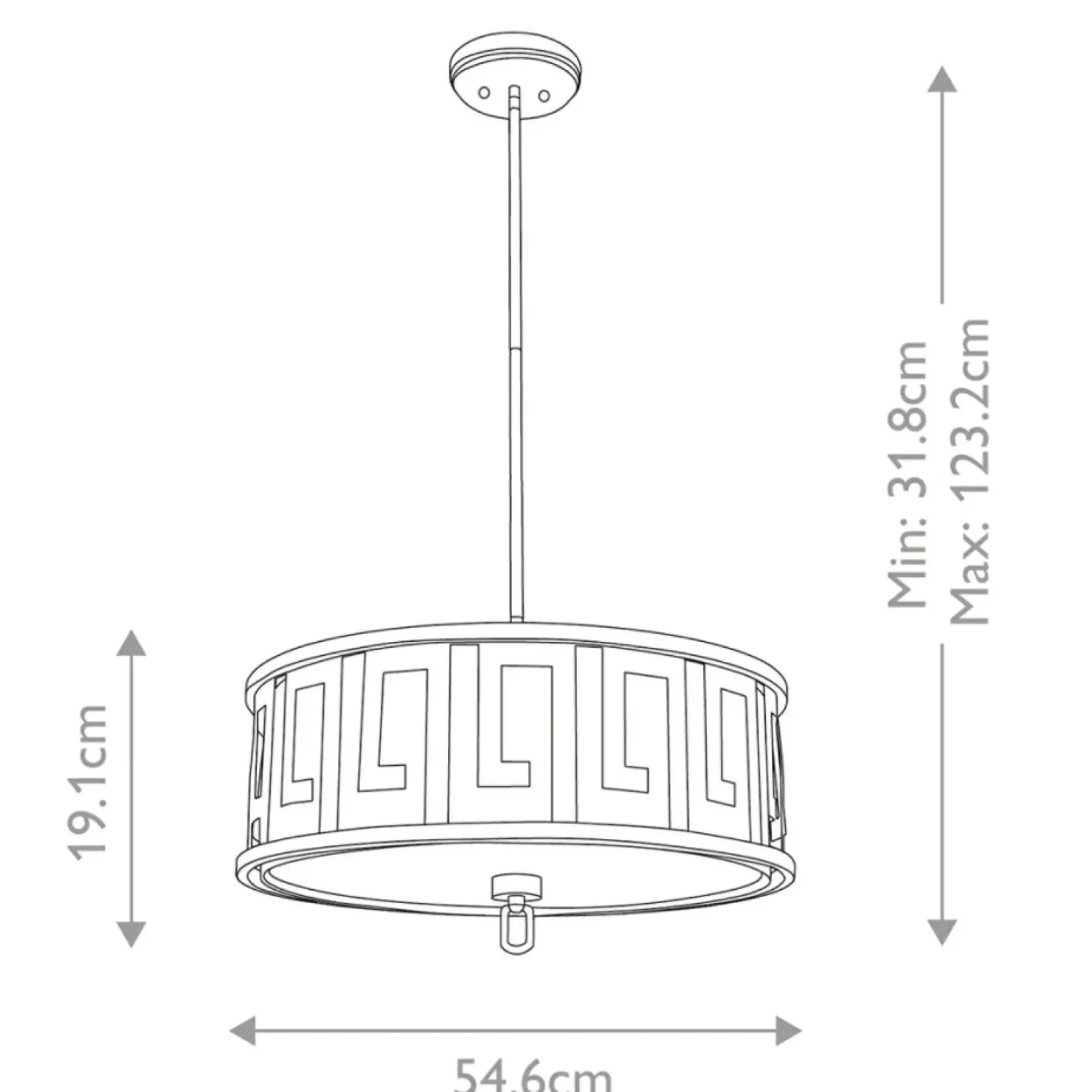 Store Sklep Kaja Lampa wisząca do klasycznego wnętrza GN-LEMURIA-P-L z serii LEMURIA postarzanezłoto