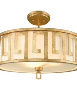 Store Sklep Kaja Lampa wisząca do klasycznego wnętrza GN-LEMURIA-P-L z serii LEMURIA postarzanezłoto
