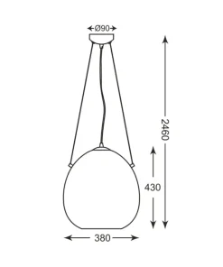 New Sklep Kaja Lampa wisząca do nowoczesnej kuchni P19066B-D38 MOON | Kaja