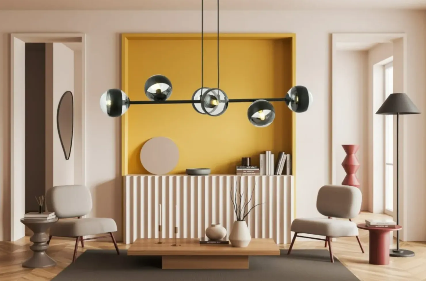 Best Sale Sklep Kaja Lampa wisząca do oświetlenia stołu w jadalni 1229/6 ROSSI | Kaja