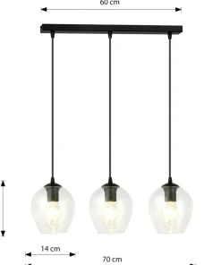 Fashion Sklep Kaja Lampa wisząca do oświetlenia stołu w salonie 679/3 ISTAR | Kaja