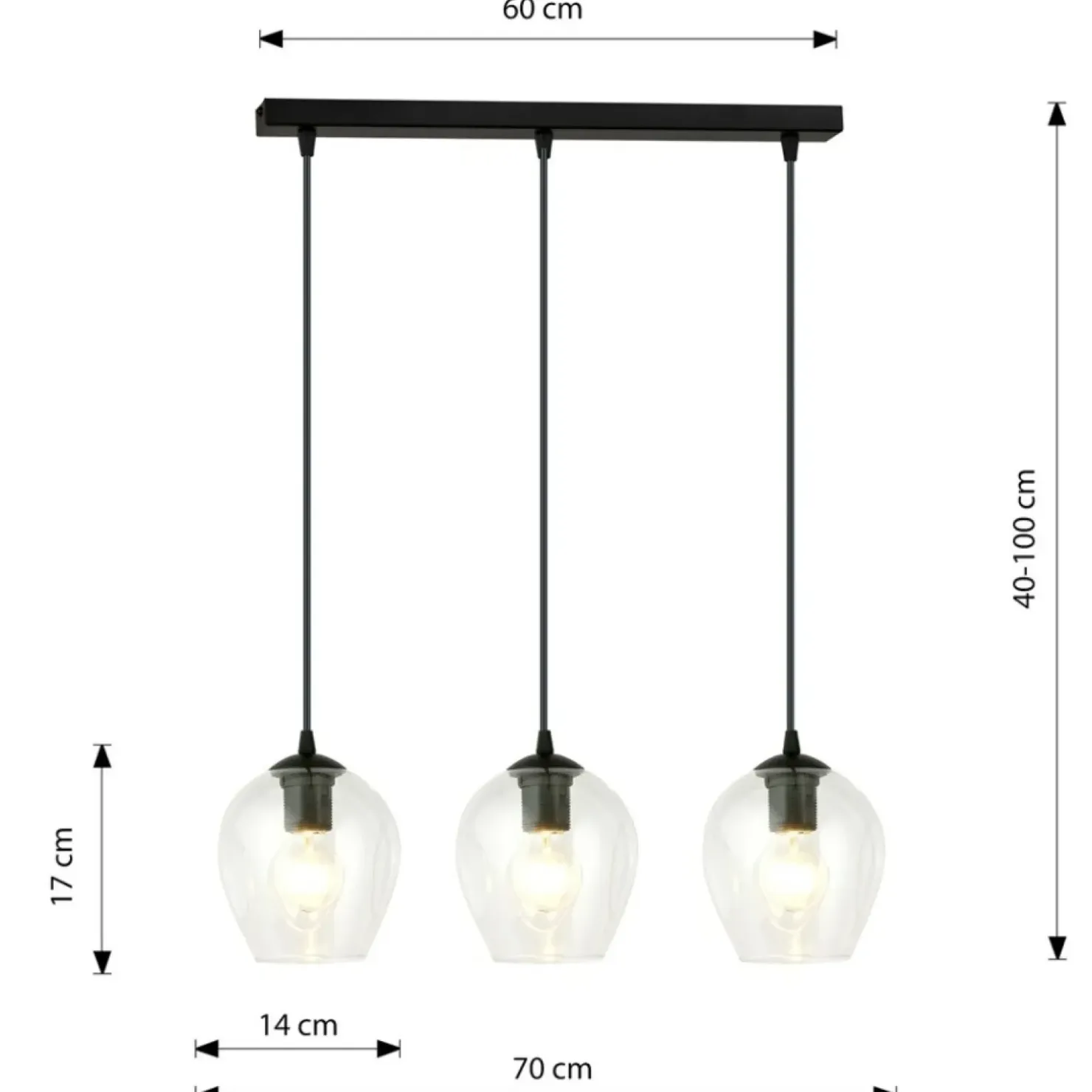 Fashion Sklep Kaja Lampa wisząca do oświetlenia stołu w salonie 679/3 ISTAR | Kaja