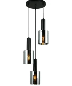 Best Sale Sklep Kaja Lampa wisząca do salonu PND-5581-3A-BK+SG SARDO | Kaja Oświetlenie