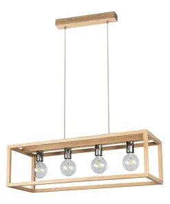 Clearance Sklep Kaja Lampa wisząca drewniana skrzynka wisząca 61500474 KAGO | Kaja