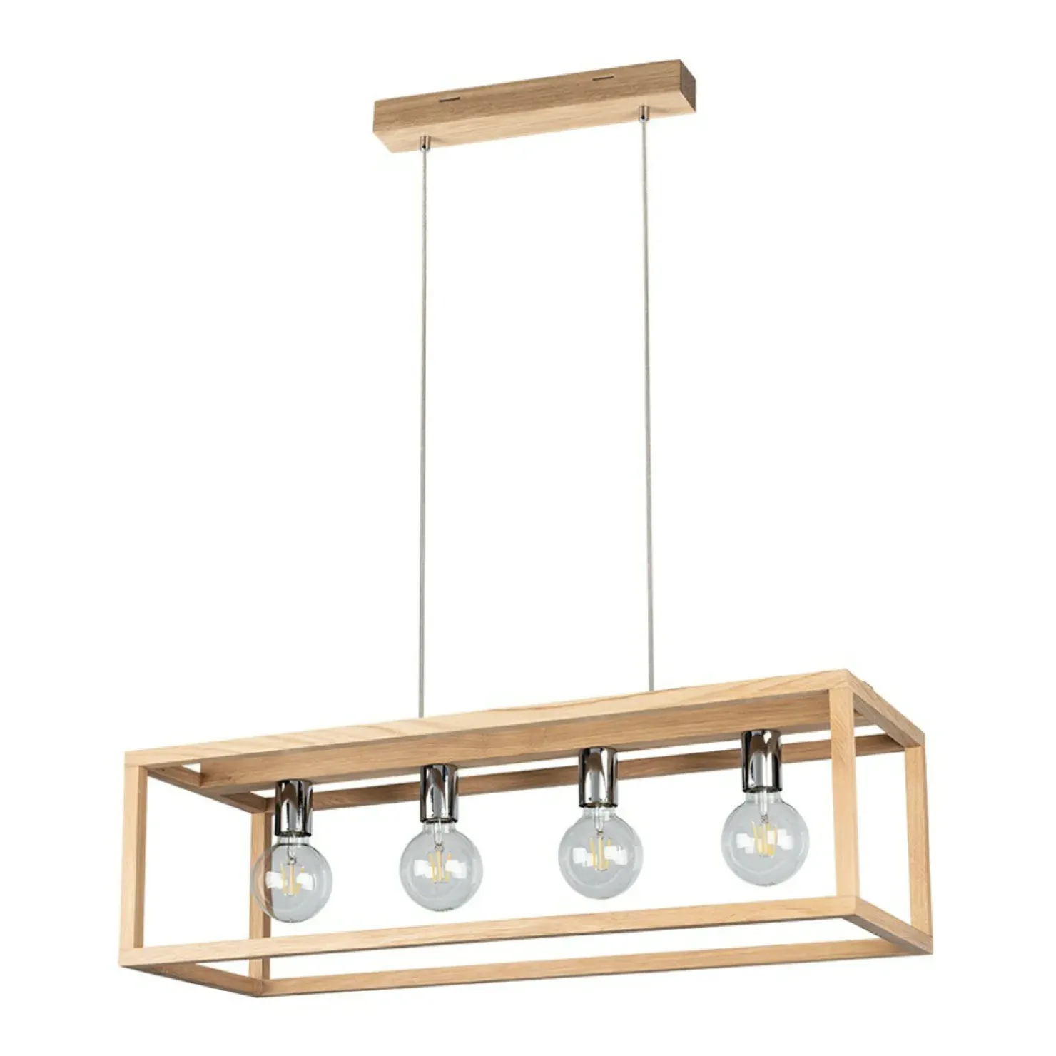 Clearance Sklep Kaja Lampa wisząca drewniana skrzynka wisząca 61500474 KAGO | Kaja