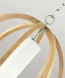 Fashion Sklep Kaja Lampa wisząca drewniana, z łańcuszkiem FE-ALLIER-P-S-LW z serii ALLIER