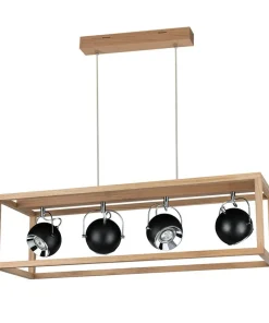 Cheap Sklep Kaja Lampa wisząca drewniany box z reflektorami 61640474 ROY | Kaja
