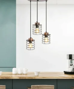 Store Sklep Kaja Lampa wisząca druciana potrójna do kuchni 33-00408 GLOB | Kaja