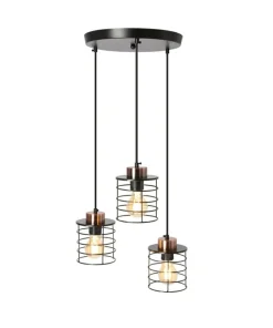 Store Sklep Kaja Lampa wisząca druciana potrójna do kuchni 33-00408 GLOB | Kaja