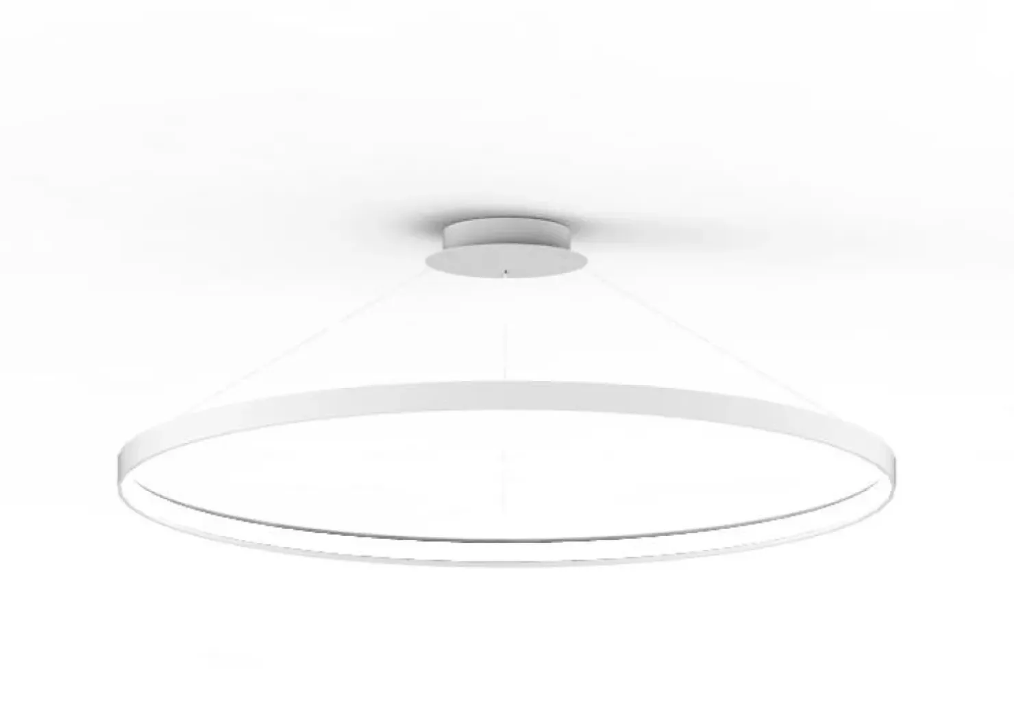 Cheap Sklep Kaja Lampa wisząca, duża obręcz LED LA0717/1 - WH CIRCLE | Kaja