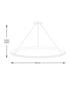 Cheap Sklep Kaja Lampa wisząca, duża obręcz LED LA0717/1 - WH CIRCLE | Kaja