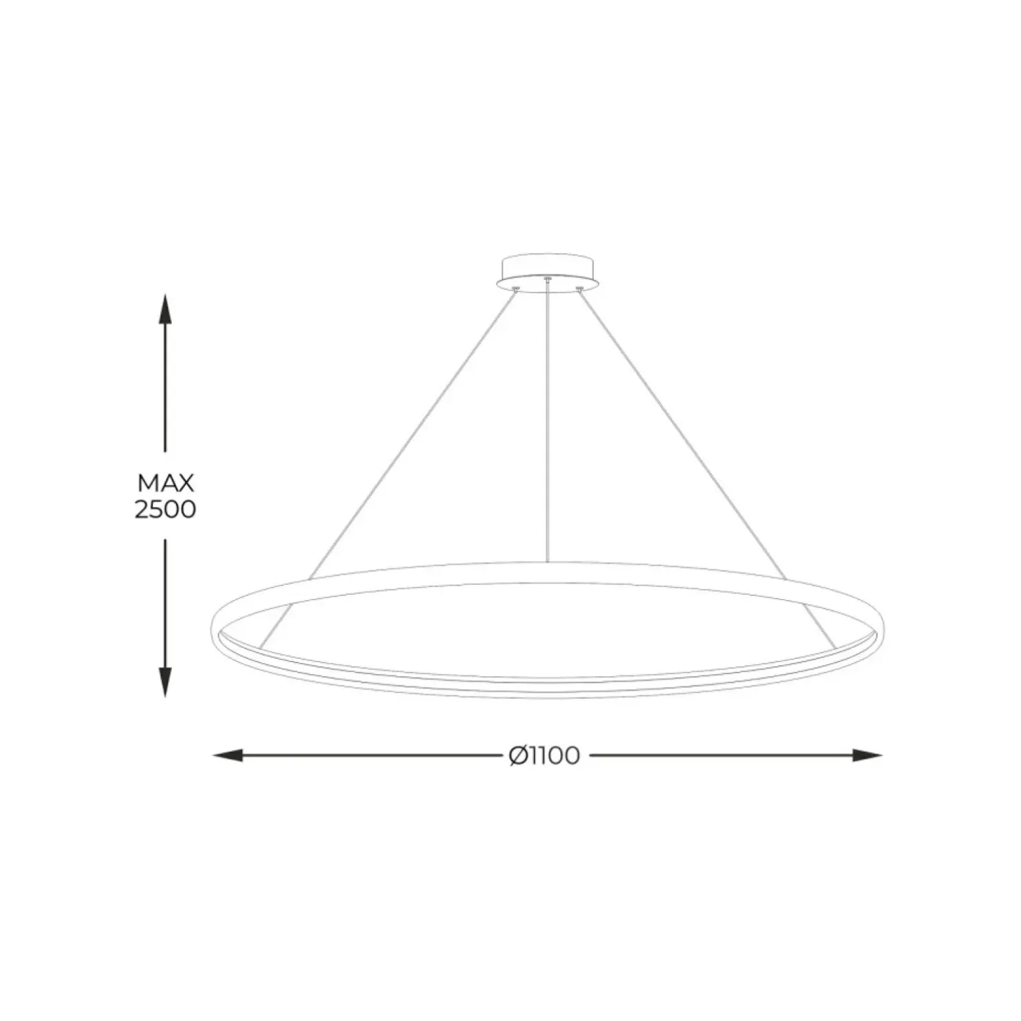 Cheap Sklep Kaja Lampa wisząca, duża obręcz LED LA0717/1 - WH CIRCLE | Kaja
