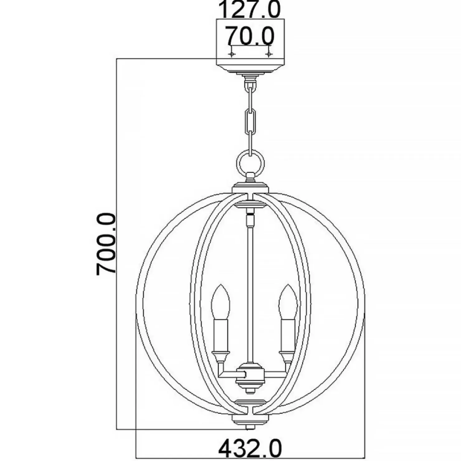 Lampa wisząca, geometryczna FE-CORINNE-3P-M z serii CORINNE*Sklep Kaja Cheap