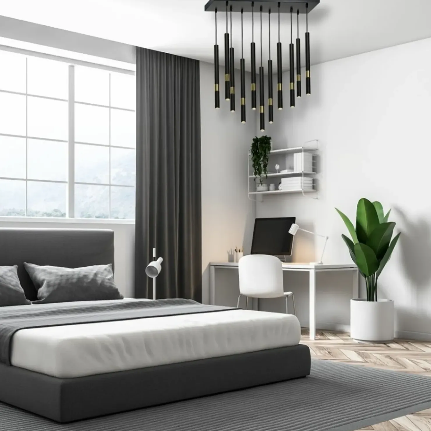 Store Sklep Kaja Lampa wisząca idealna do jadalni lub salonu MLP6386 z serii MONZA | Kaja Oświetl