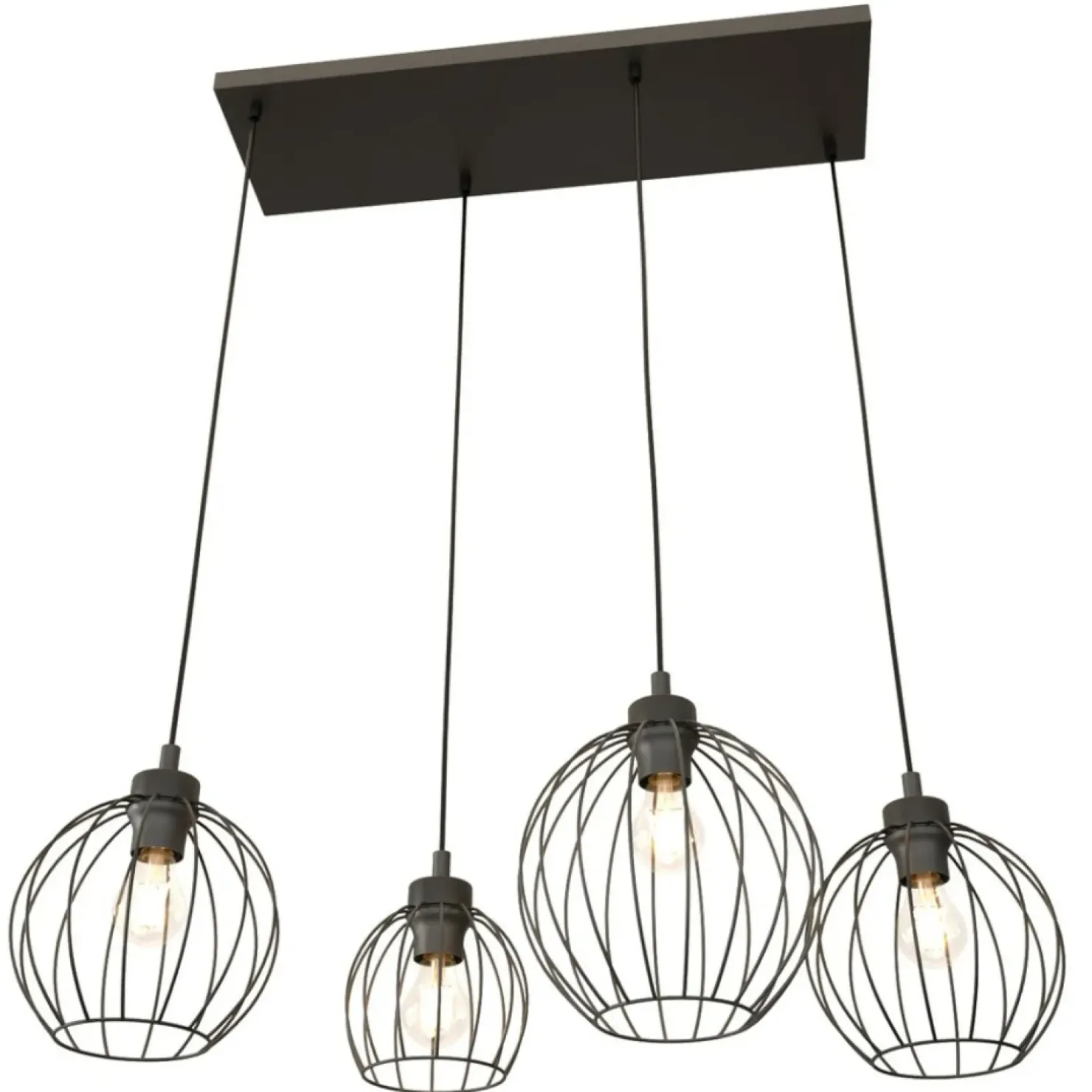 Store Sklep Kaja Lampa wisząca idealna do nowoczesnej kuchni 1369/4 z serii NANDO czarny