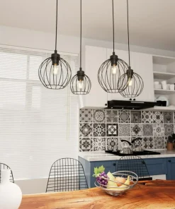 Store Sklep Kaja Lampa wisząca idealna do nowoczesnej kuchni 1369/4 z serii NANDO czarny